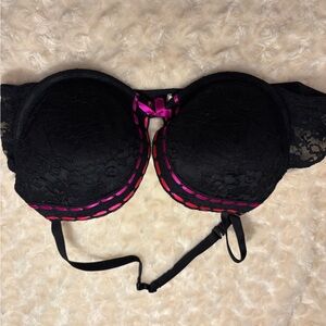 La SENZA Black and Pink Lace Bra